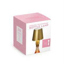 Load image into Gallery viewer, LED Cordless Rechargable Gold Scalloped Bottle Lamp
