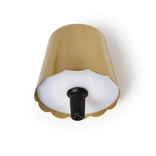 Load image into Gallery viewer, LED Cordless Rechargable Gold Scalloped Bottle Lamp
