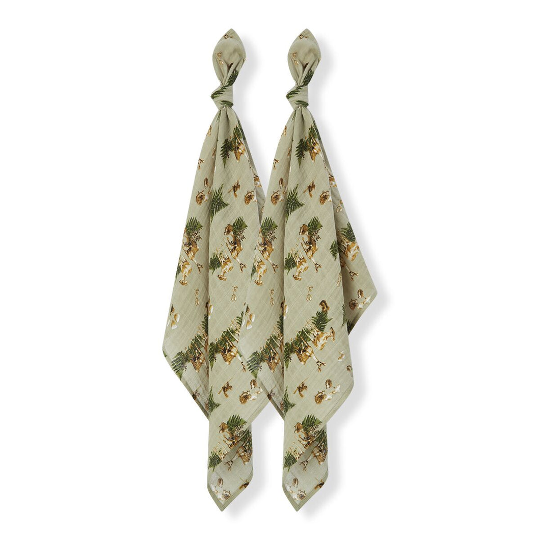 MilkBarn Burp Cloths -Forest Party