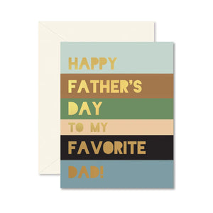 GP Father's Day Card -Colorblock Favorite Dad