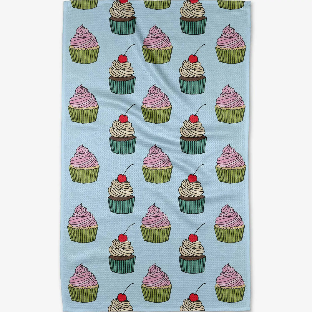 Geometry Cupcake Love Tea Towel