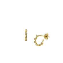 Load image into Gallery viewer, NY Cubic Zirconia Tiny Gold Hoops
