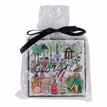 Load image into Gallery viewer, Acrylic Coaster Set -State of Georgia Icons
