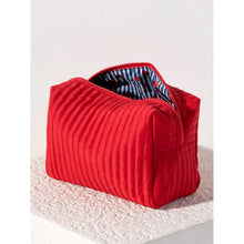 Load image into Gallery viewer, Ezra Large Boxy Cosmetic Pouch -Red
