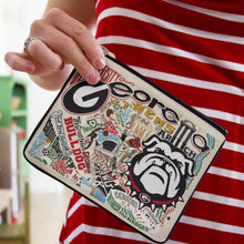 Load image into Gallery viewer, Collegiate Zip Pouch -UGA
