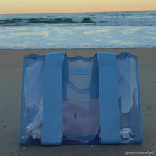 Load image into Gallery viewer, Jelly Crochet Tote w/ Phone Pouch -Carolina Blue

