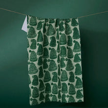 Load image into Gallery viewer, Geometry Frostcap Green Tea Towel

