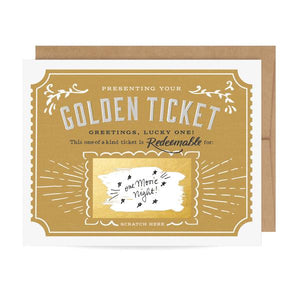 Scratch Off Birthday Card -Golden Ticket