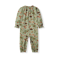 Load image into Gallery viewer, MilkBarn Corduroy Ruffle Snap Romper -Apple Orchard 6-12m
