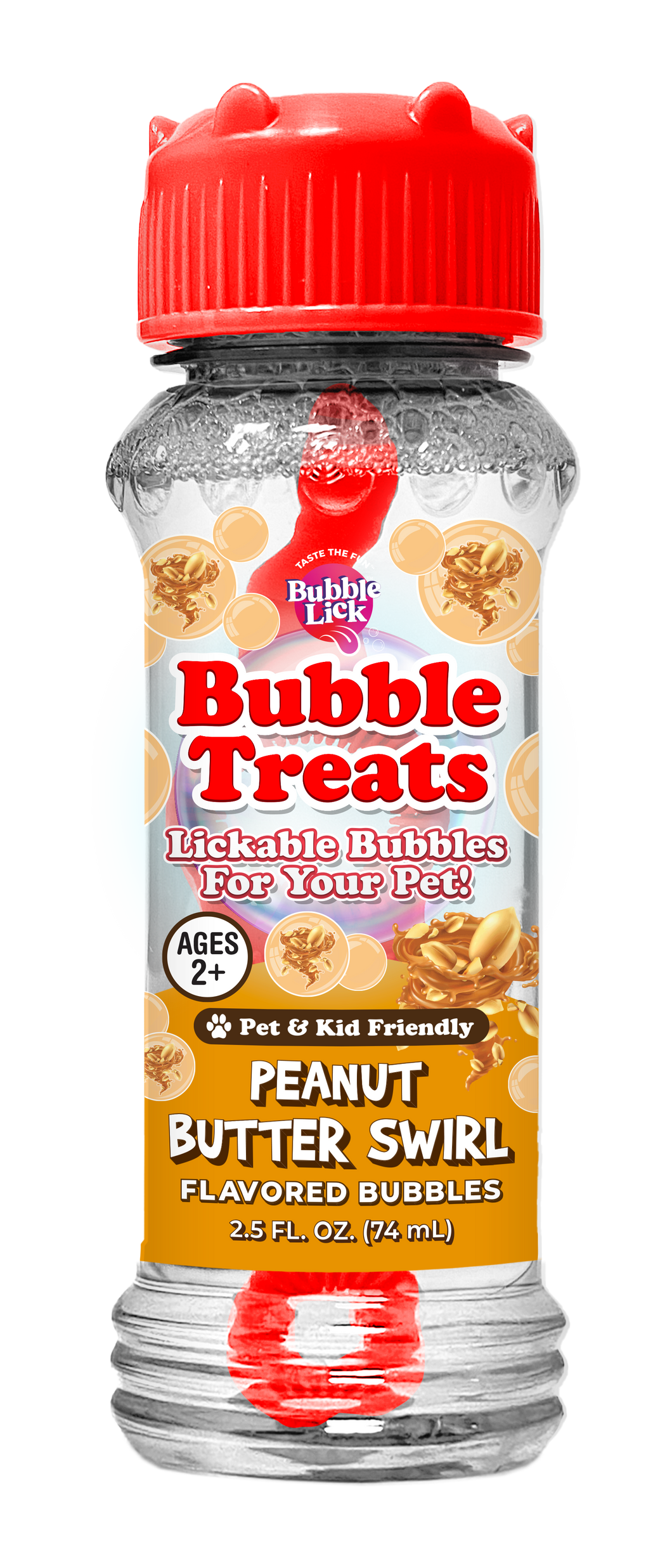 BubbleLick Pets Peanut Butter Swirl