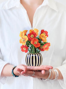 Flower Bouquet Card -French Poppies