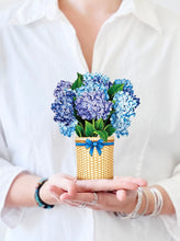 Load image into Gallery viewer, Flower Bouquet Card -Nantucket Hydrangeas
