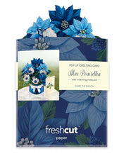 Load image into Gallery viewer, Flower Bouquet Card -Blue Poinsettia
