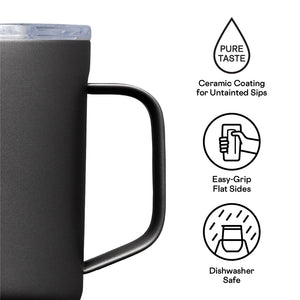 Corkcicle Pure Taste Coffee Mug -Ceramic Slate/Grey