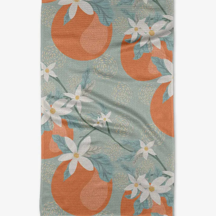 Geometry Orange Blossom Tea Towel