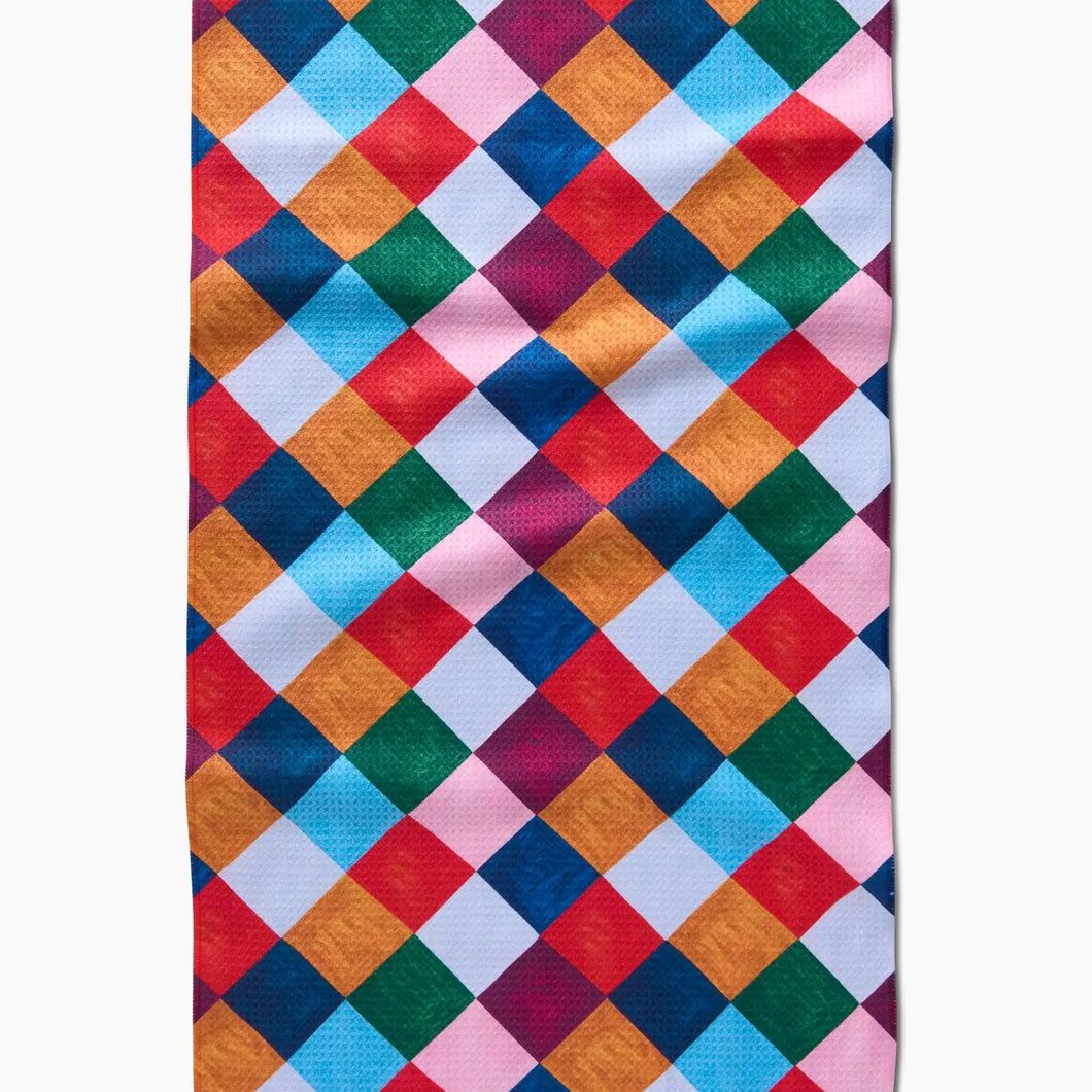 Geometry Holiday Harlequin Tea Towel