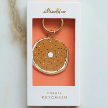 Load image into Gallery viewer, Enamel Keychain -Bagel
