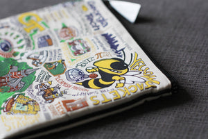 Collegiate Zip Pouch -Georgia Tech