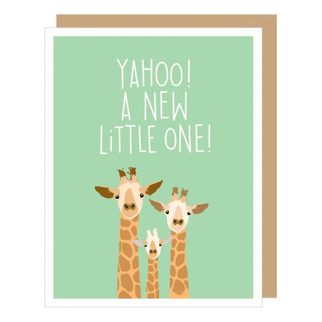 A2 New Baby Card -Giraffe Little One