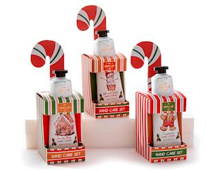 Holiday Hand Cream & Candy Cane Nail File Set