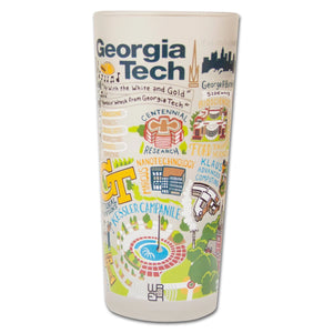 Collegiate Drinking Glass -Georgia Tech