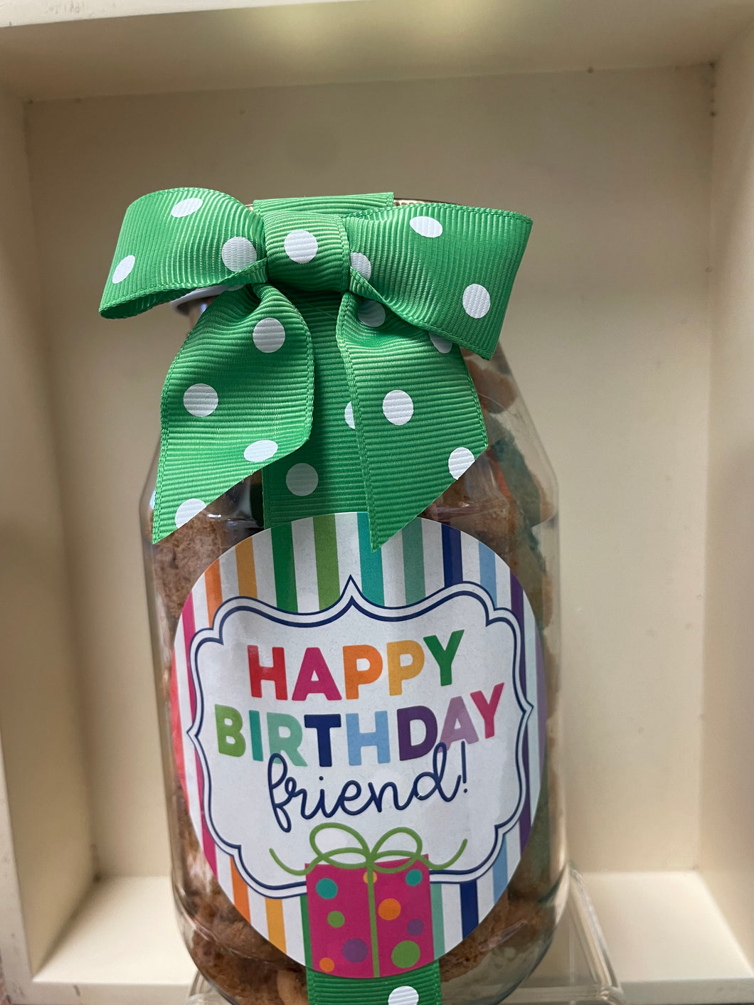 Happy Birthday Friend Nams -10 oz Qt Jar