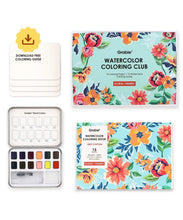 Load image into Gallery viewer, Watercolor Coloring Club Box -Floral
