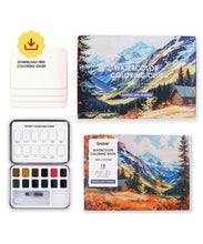 Load image into Gallery viewer, Watercolor Coloring Club Box -Landscape Colors
