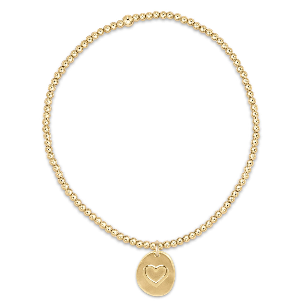 enewton Extends Classic Gold Bead Bracelet -2mm -Inspire Love Small Gold Charm