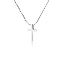 Load image into Gallery viewer, Sterling Silver Dainty Cross Charm Necklace
