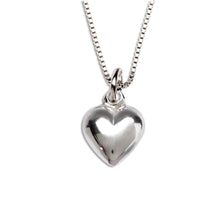Load image into Gallery viewer, Sterling Silver Puff Heart Necklace
