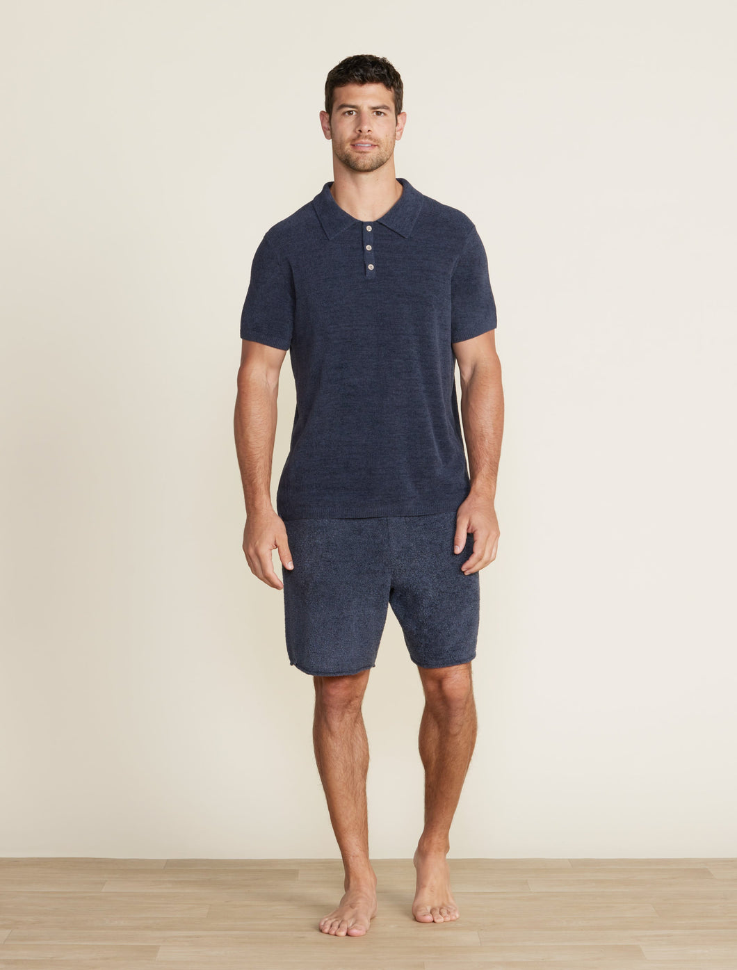 CozyChic Ultra Lite Men's Short Sleeve Polo -Indigo