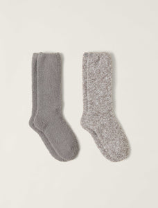 CozyChic Sock Set -Pewter Multi