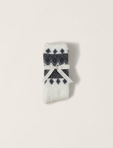 CozyChic Fair Isle Women's Socks -Pearl Multi