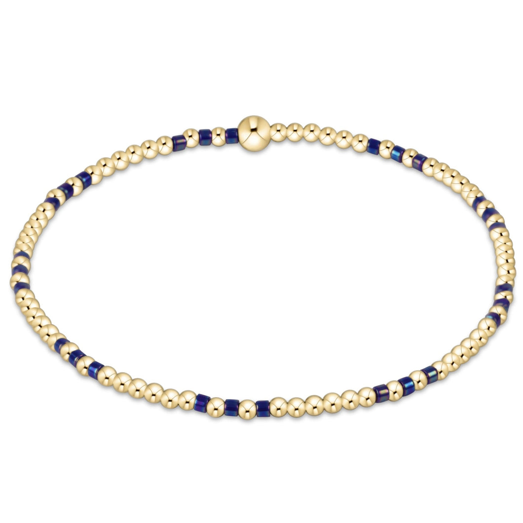 enewton Hope Joy 2mm Bracelet -Blue Metallic