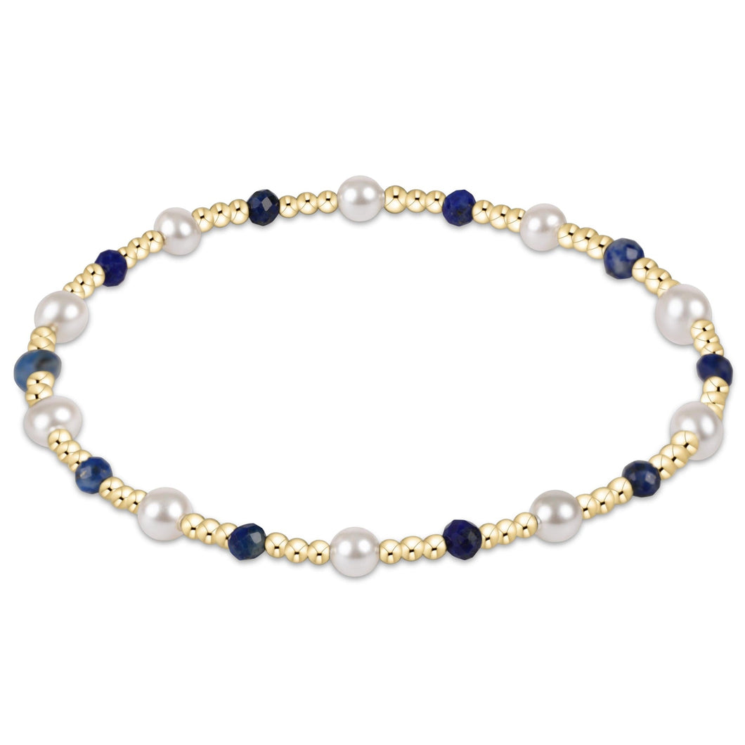 enewton Pearl Sincerity Bead Bracelet -4mm -Lapis