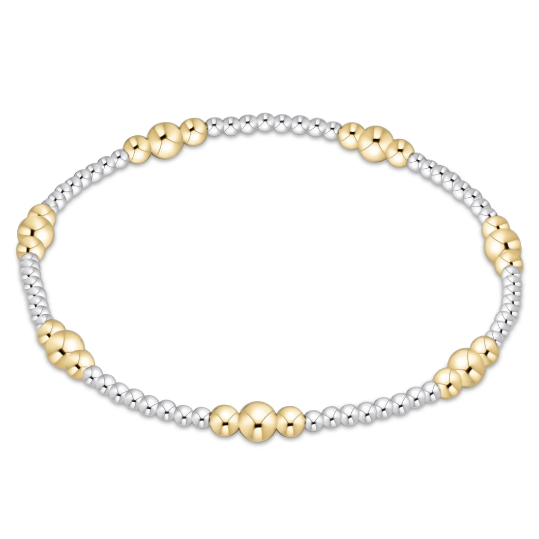 enewton Purpose Gold Bead Bracelet -Mixed Metal -4mm