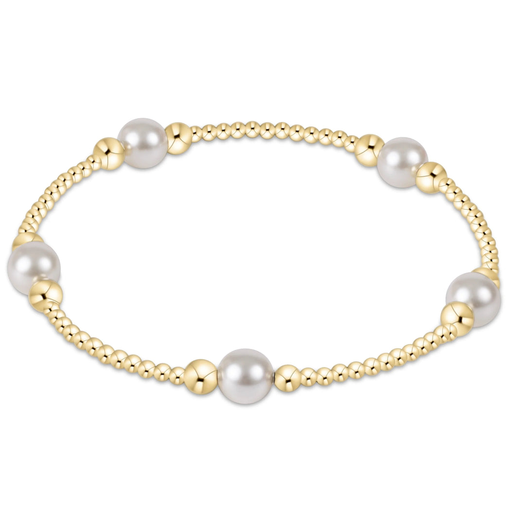 enewton Purpose Pearl Bead Bracelet -Gold -6mm