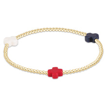 Load image into Gallery viewer, enewton Gold Signature Cross Bracelet -2mm -Firecracker
