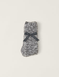 CozyChic Heathered Women's Socks -Slate Blue / White