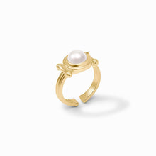 Load image into Gallery viewer, Julie Vos Bamboo Stone Ring -Pearl
