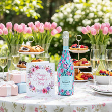 Load image into Gallery viewer, Blushing Tulip Garden Prosecco Bottle Wrap
