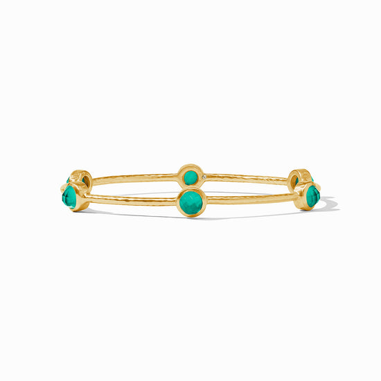Julie Vos Milano Luxe Bangle -Iridescent Emerald Green
