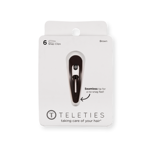 Teleties Snap Clip -Brown