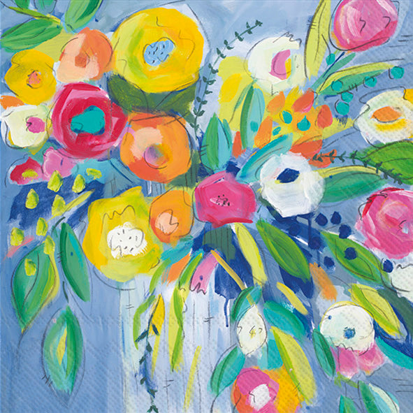 Cocktail Napkins -Cheerful Blossoms