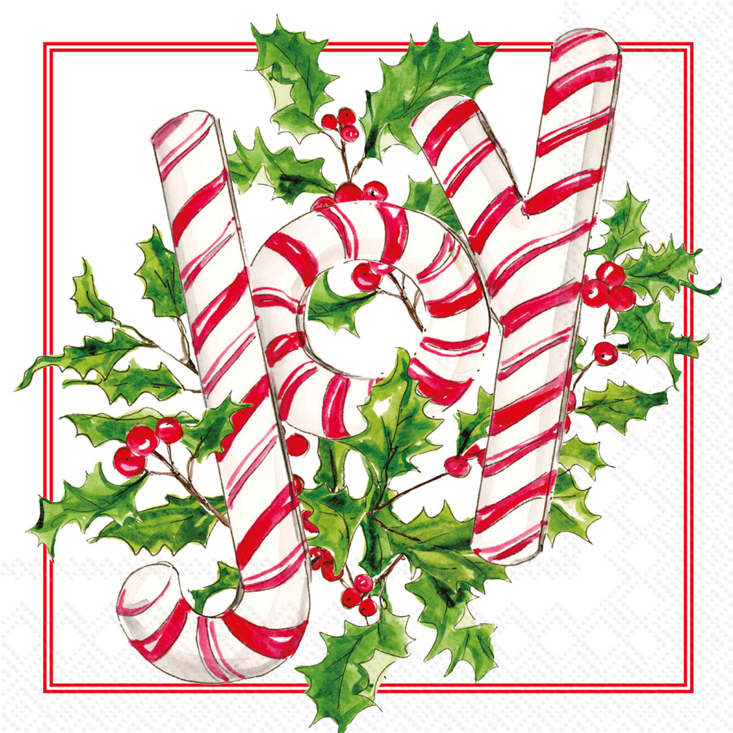 Christmas Cocktail Napkins -Holly Joy Candy