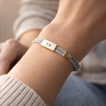 Load image into Gallery viewer, L&amp;E Sentiment Cord Bracelet -Joshua 1:9 With You Always
