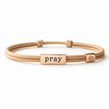 Load image into Gallery viewer, L&amp;E Sentiment Cord Bracelet -Pray Philippians 4:6
