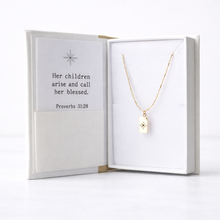 Load image into Gallery viewer, L&amp;E Storytellers Necklace -Star Proverbs 31:28
