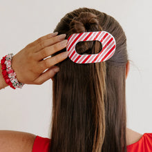 Load image into Gallery viewer, Teleties Flat Round Clips -Candy Cane Crush
